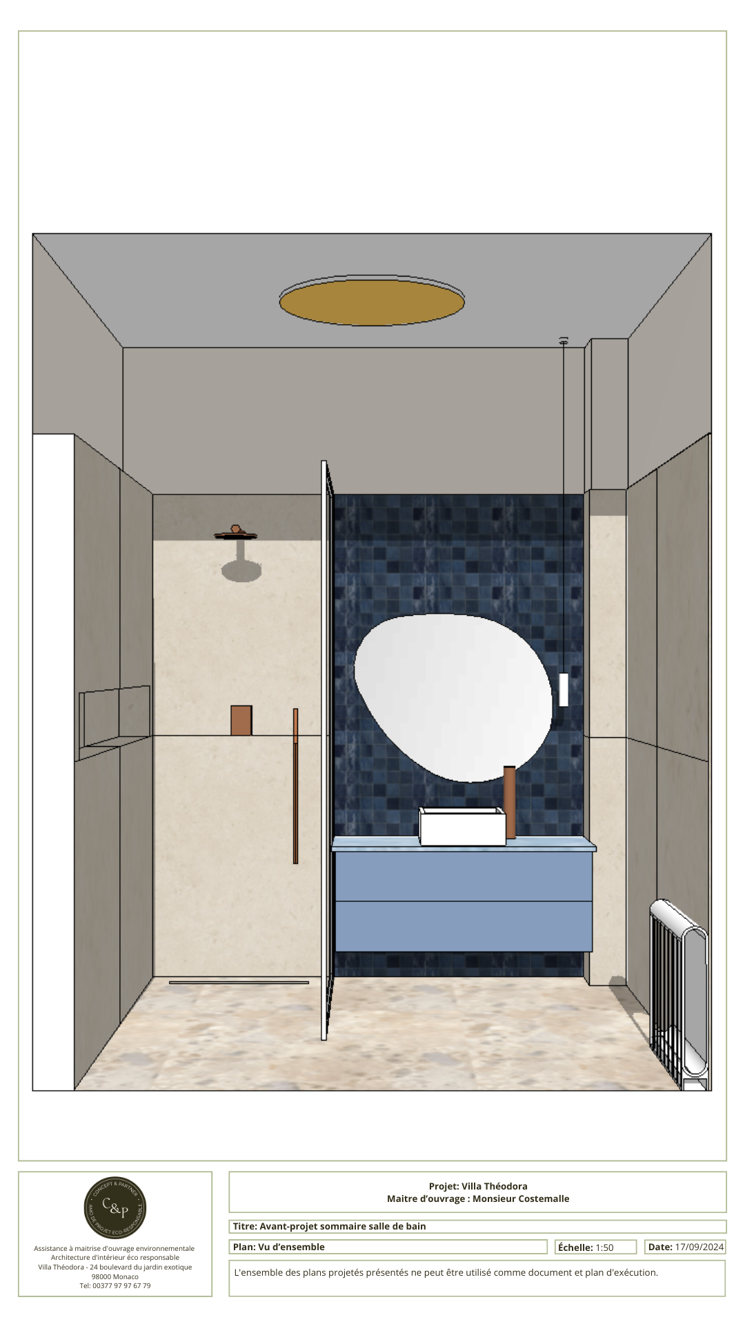 Plan 3d salle de bain éco-responsable à monaco plan 3d d'une salle de bain éco-responsable à monaco