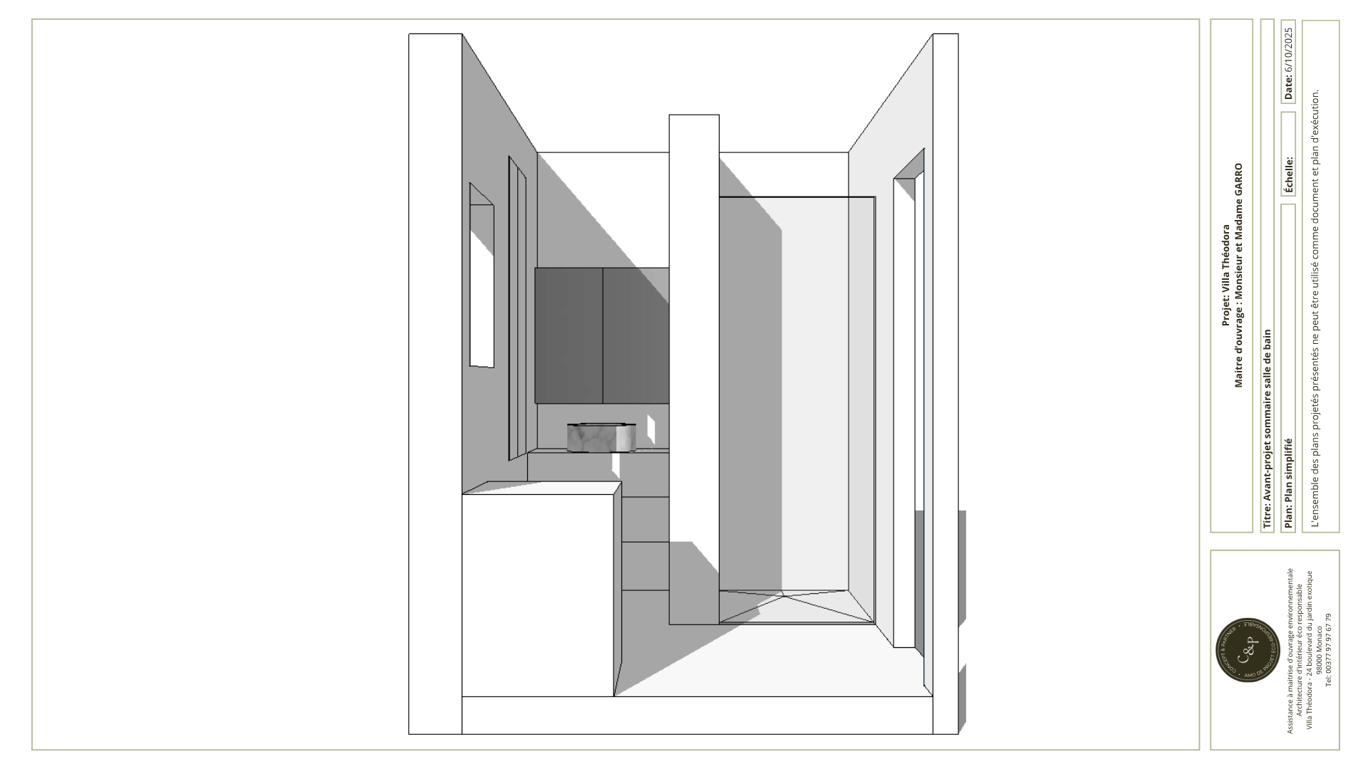 plans et vues 3d projet terrasse éco-responsable 